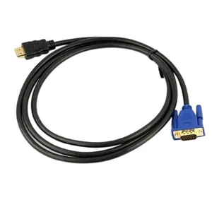 GA HDMI Vàng Nam Để VGA HD-15 Nam Cáp, HDMI-VGA 1080P Bộ Chuyển Đổi Hdmi Đực Sang Vga15Pin Chuẩn Mạ Vàng M/M Có Dây 1.8M