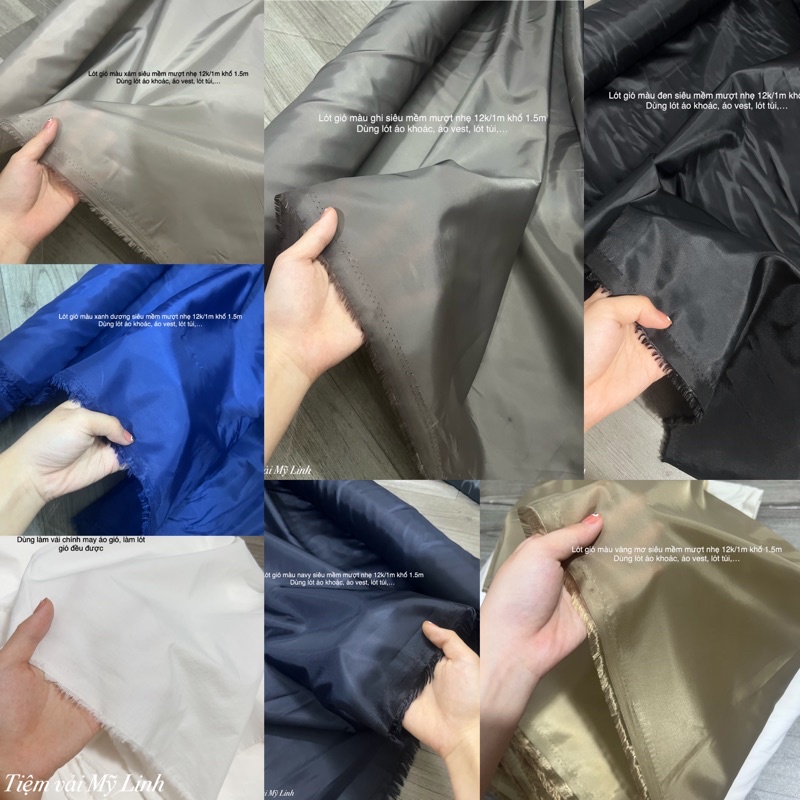 Vải Lót Gió - Vải Gió Các Loại Dùng Làm Lót Áo Khoác, Áo Vest, Lót Túi, Làm  Rèm, Che Đồ,…. Khổ 1.5M | Shopee Việt Nam