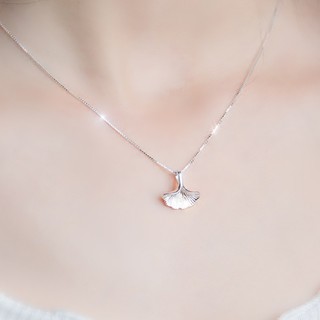 Dây Chuyền Bạc Ý 925 Mặt Lá Bạch Quả May Mắn