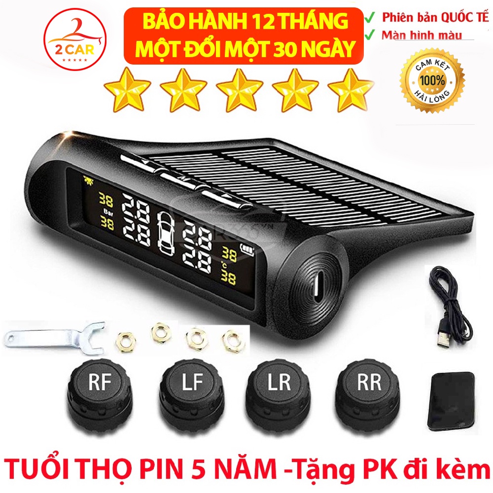 Cảm biến áp suất lốp ô tô xe hơi TPMS Cao Cấp Van Ngoài, van trong CHÍNH HÃNG Bảo Hành 6 tháng