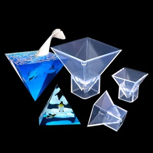 Khuôn silicon kim tự tháp BTF 3D Thích hợp cho đồ trang trí thủ công tự làm bằng nhựa Epoxy