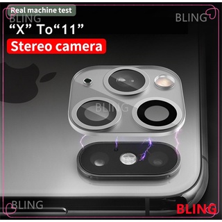Miếng dán ống kính máy ảnh giả IPhone11 Thích hợp cho IPhone X XS Max để thay đổi ống kính máy ảnh kim loại 11 Pro Max trong vài giây