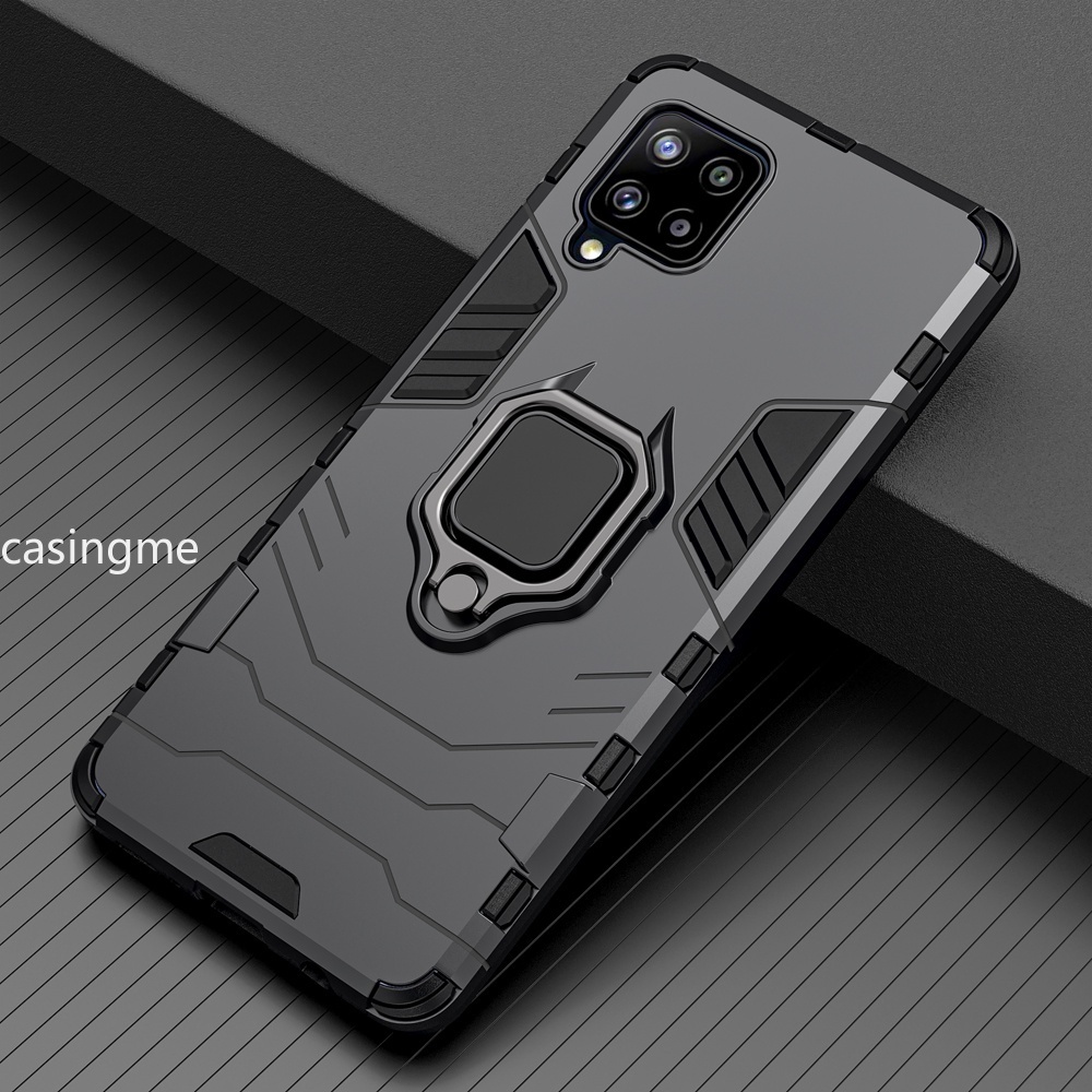 Ốp Điện Thoại Kiểu Giáp Chống Sốc Kèm Giá Đỡ Nhẫn Cho Samsung Galaxy M33 M53 M23 M52 M12 M62 M51 M21 M31 F62 M 33 23 53 4G 5G