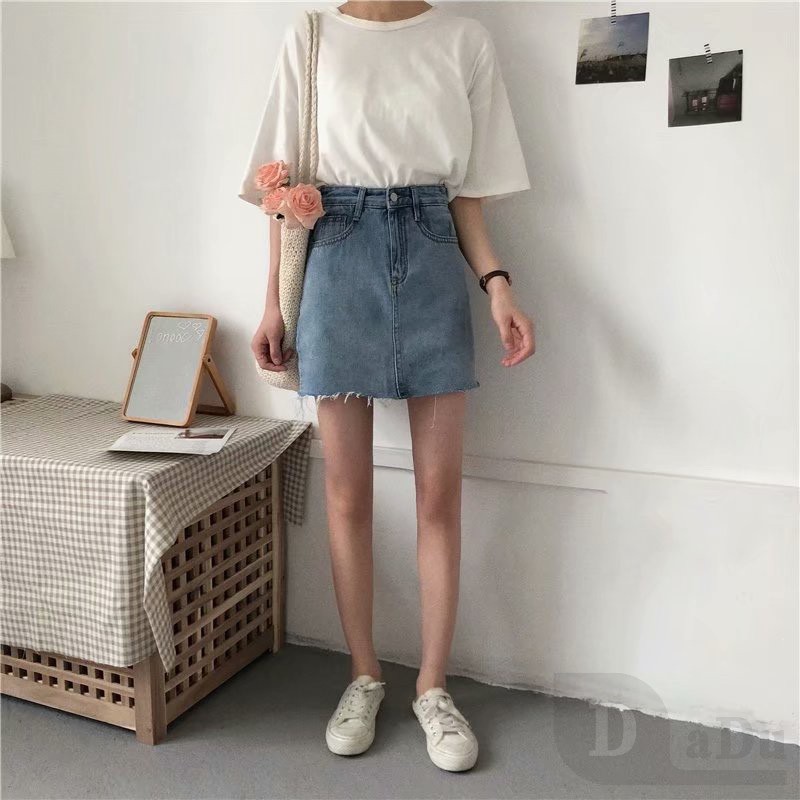 Ảnh Chân Váy Ngắn Dáng Chữ A Lưng Cao Chất Liệu Cotton Thời Trang Cho Nữ 2