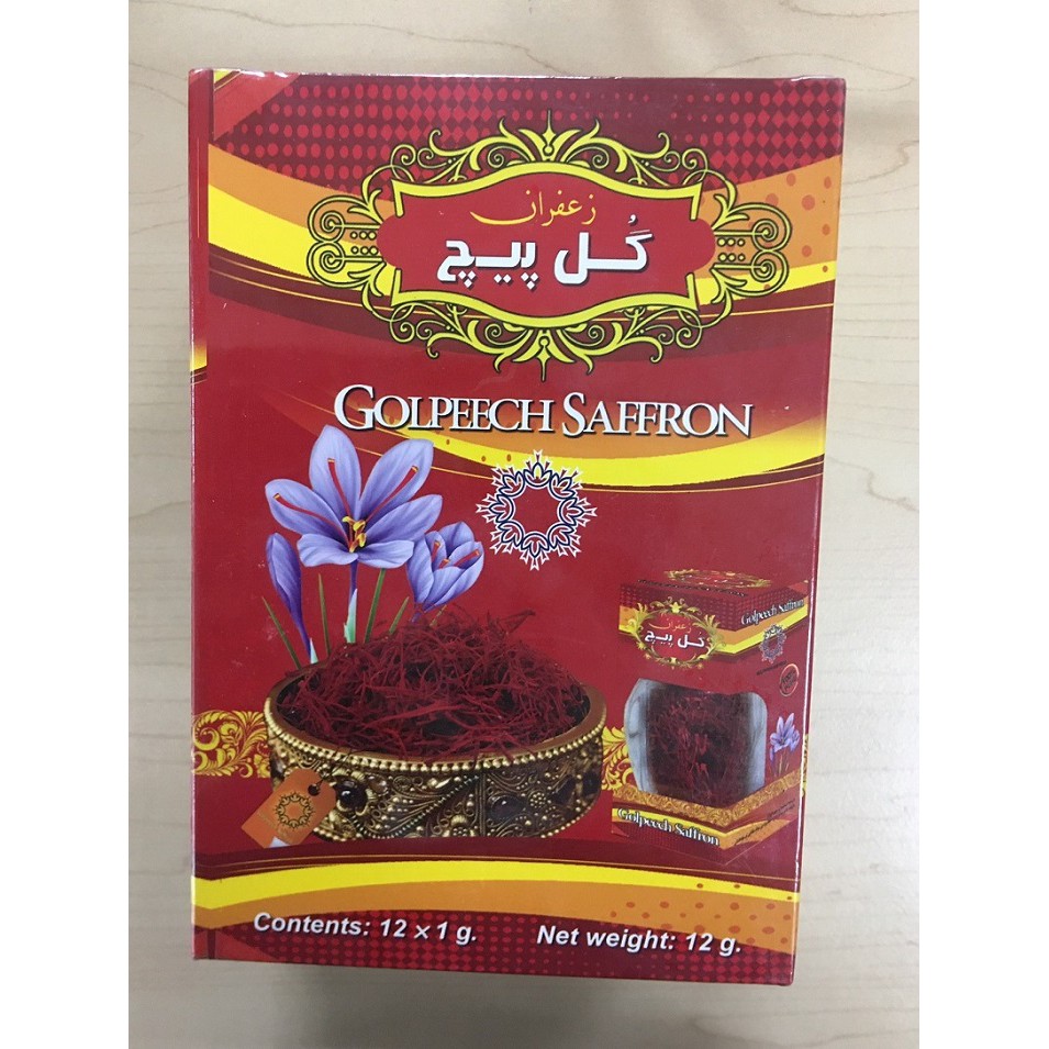 Nhụy nghệ tây Saffron Golpeech hộp lớn 12g (gồm 12 hộp nhỏ 1g) Shopee