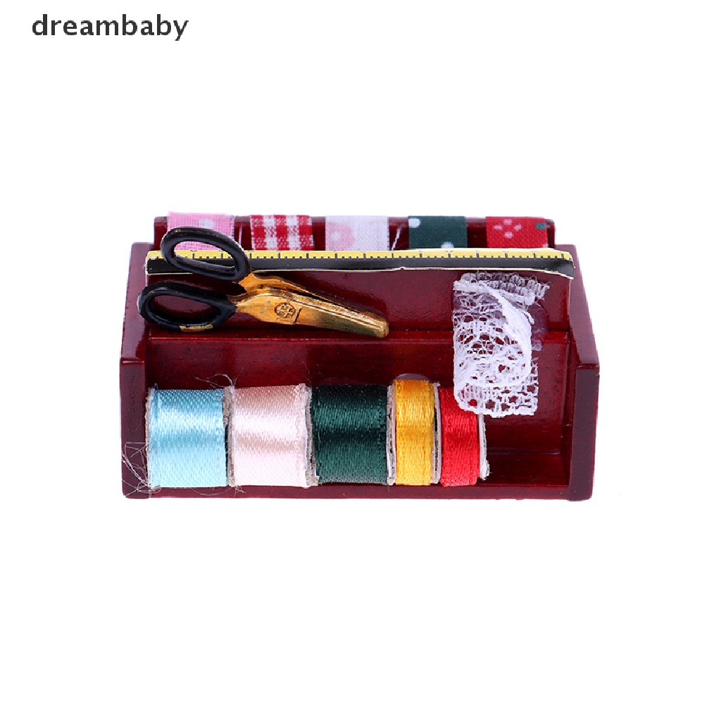 [dreambaby] Kệ Để Kéo Vải May Trang Trí Nhà Búp Bê Tỉ Lệ 1: 12