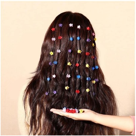 Set 50 Kẹp Tóc Càng Cua Nhí Mini Nhiều Màu Trang Trí Tóc Cho Bé Gái
