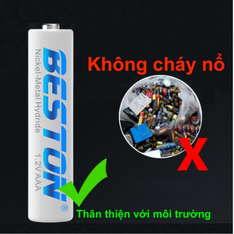 Bộ sạc pin AA AAA Beston C9023 mẫu mới dùng cho micro không dây, máy ảnh, điều khiển, đồng hồ