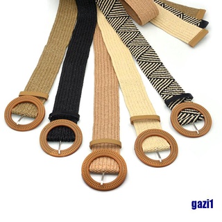 Thắt lưng đan cói co giãn phong cách boho cổ điển cho nữ