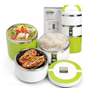 Cà mên-Camen giu nhiet 3 ngan - Hộp đựng cơm giữ nhiệt 3 ngăn inox, Cap long, Hộp đựng cơm bằng Inox