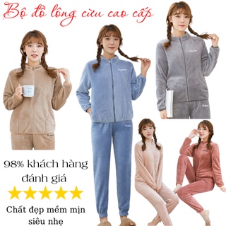 Bộ đồ nữ - bộ áo khoác mùa đông lông cừu siêu nhẹ chất ấm đẹp