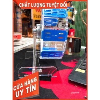 Wheel silent mica 14cm cho hamster, xanh mix trong suốt