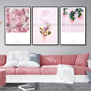 Tranh Treo Tường Hoa Hồng Khoe Sắc - Tranh Hoa Lá Treo Phòng Khách, Phòng Ăn, Phòng Ngủ Laminate Tráng Gương