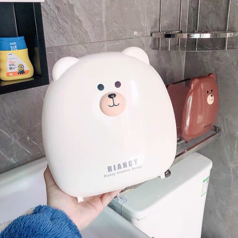 Hộp giấy treo tường hình gấu độc đáo