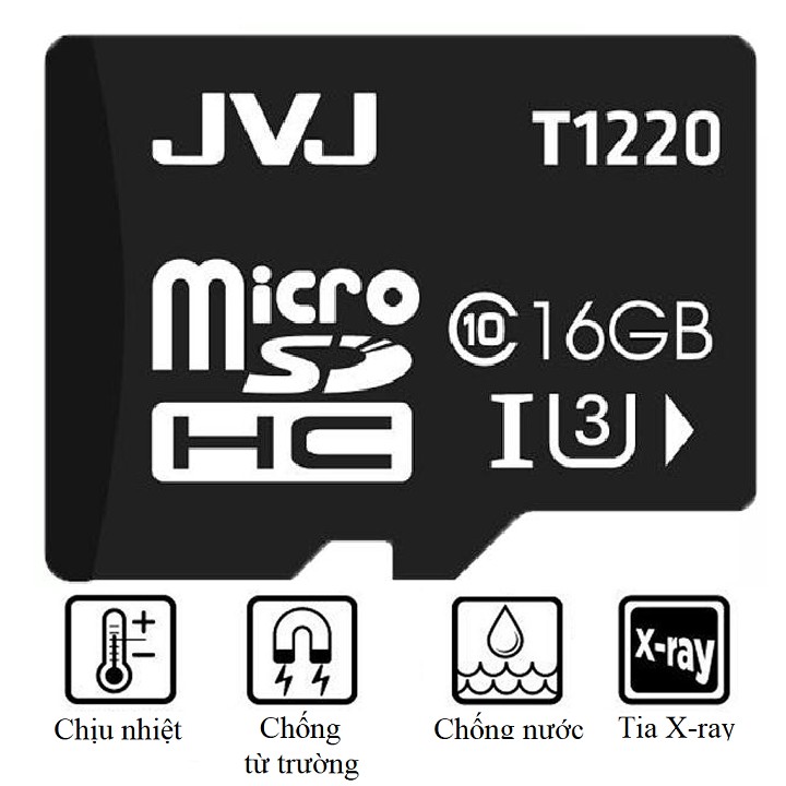 Ảnh Thẻ nhớ JVJ 16G U3 C10 tốc độ cao - chuyên dụng cho CAMERA, Điện thoại, Máy ảnh,... tốc độ cao 95Mb-140Mb/s 2