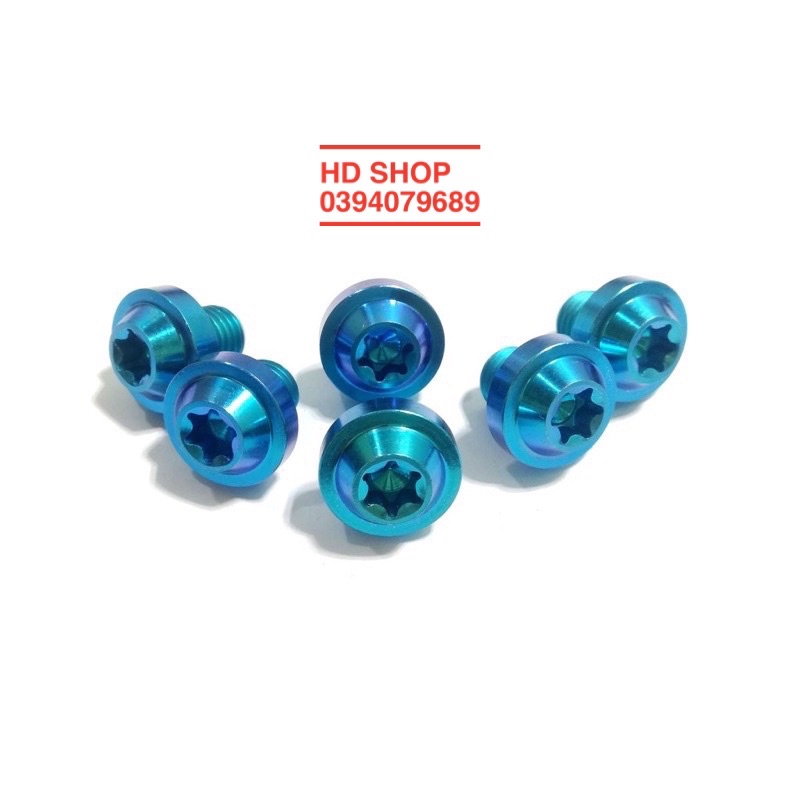 Ốc chân gương GR5 xanh lục bảo, tím nắp cho các dòng xe | Shopee Việt Nam