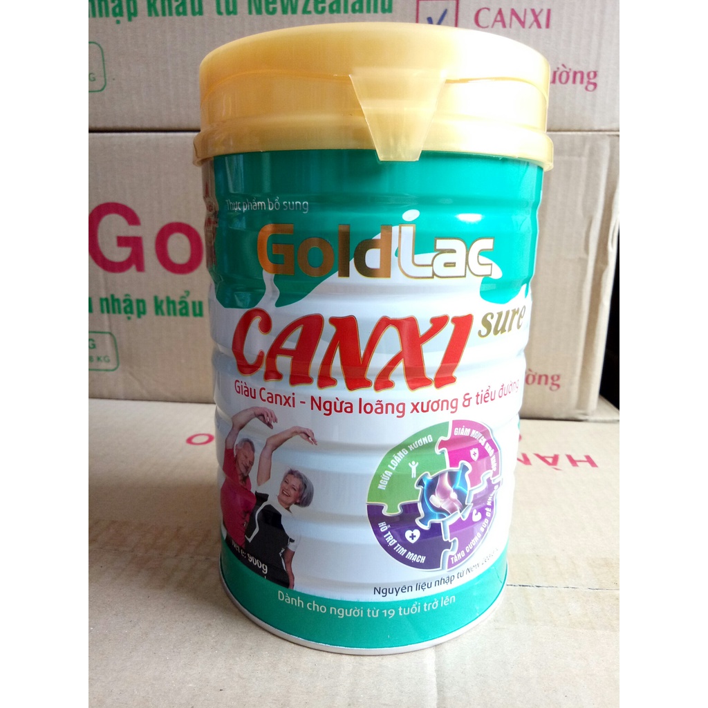 Sữa canxi ngừa loãng xương và tiểu đường Gold Lac canxi lon 900g ...