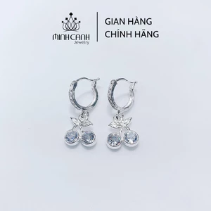 Bông Tai Bạc Hình Quả Cherry - Minh Canh Jewelry
