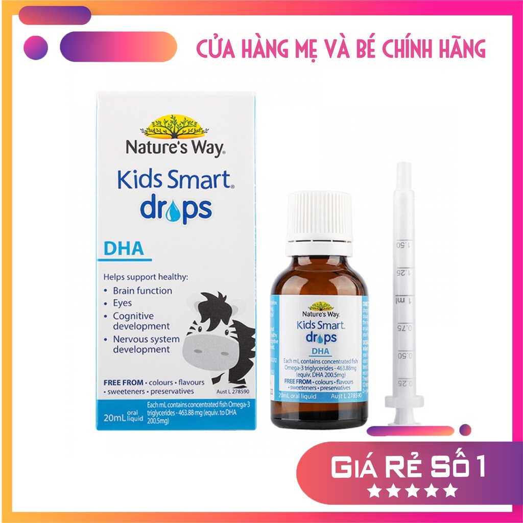 DHA dạng giọt Nature’s Way Kid Smart DHA Drops 20ml Úc Drop | Shopee ...