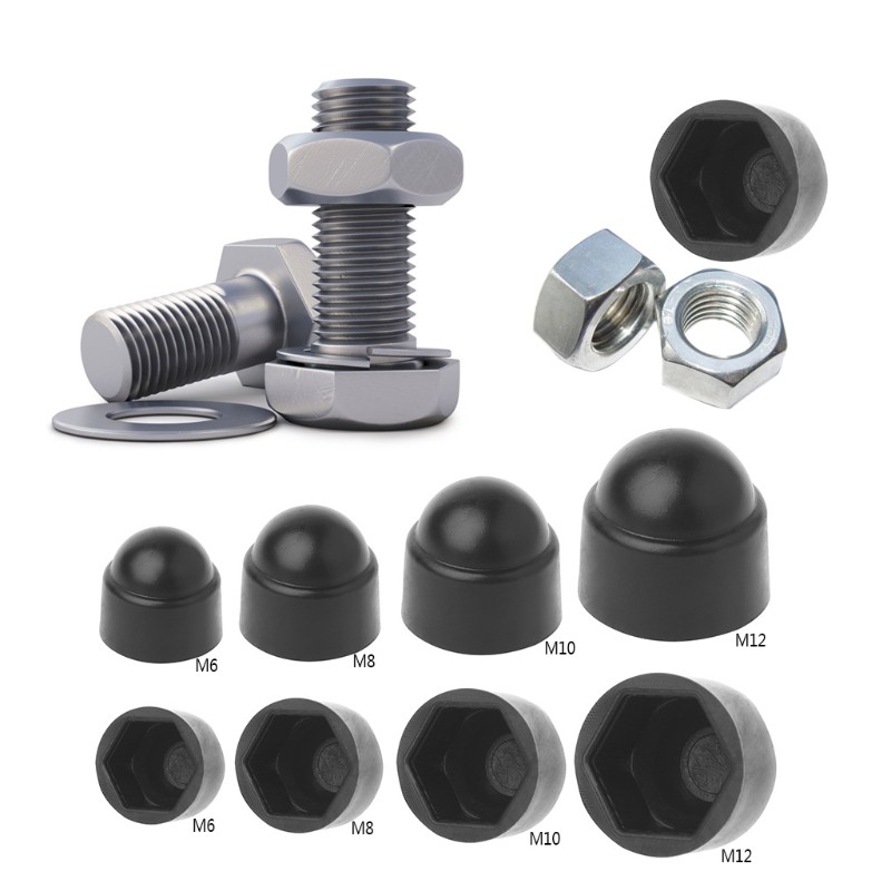 Bộ 10 nắp chụp bảo vệ ốc vít lục giác M6 M8 M10 M12 chuyên dụng