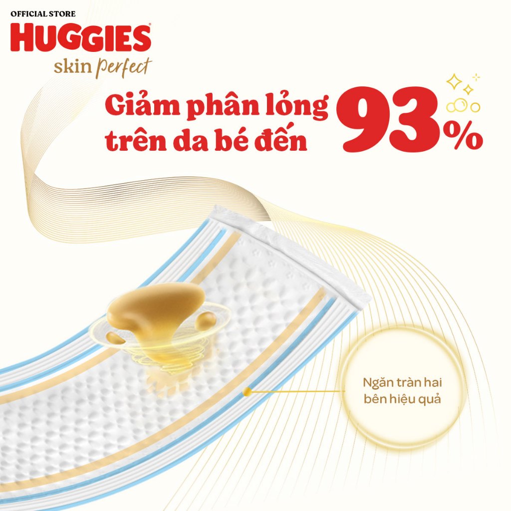 Ảnh Miếng lót sơ sinh Huggies Skin Perfect NB1 108+6 miếng với 2 vùng thấm giảm kích ứng da 4