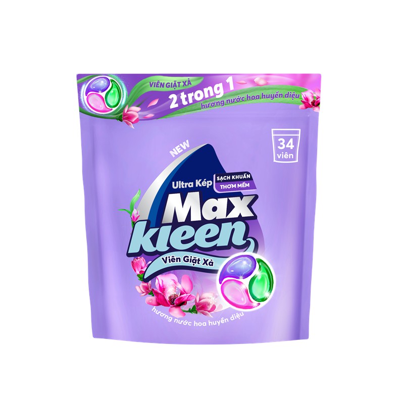 Ảnh Túi Viên Giặt Xả MaxKleen Hương Nước Hoa Huyền Diệu (34 Viên) 3