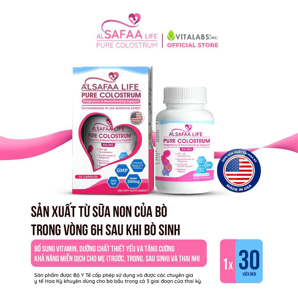 Thực phẩm bảo vệ sức khỏe Sữa non Al Safaa Life hộp 30 viên