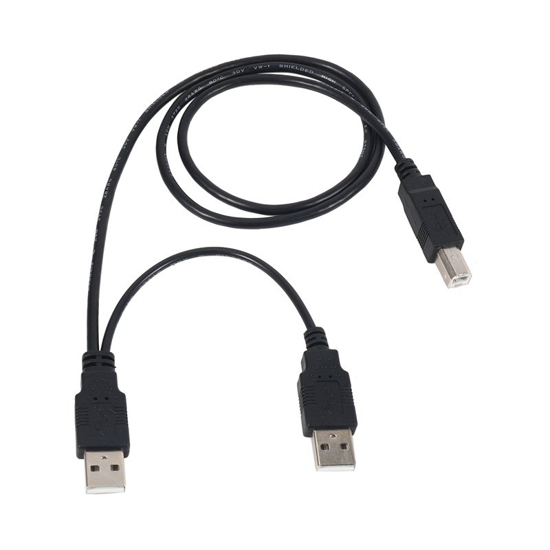 Cáp USB 2.0 Nam sang Standard B Male Y 80cm cho máy in & máy quét & ổ cứng gắn ngoài