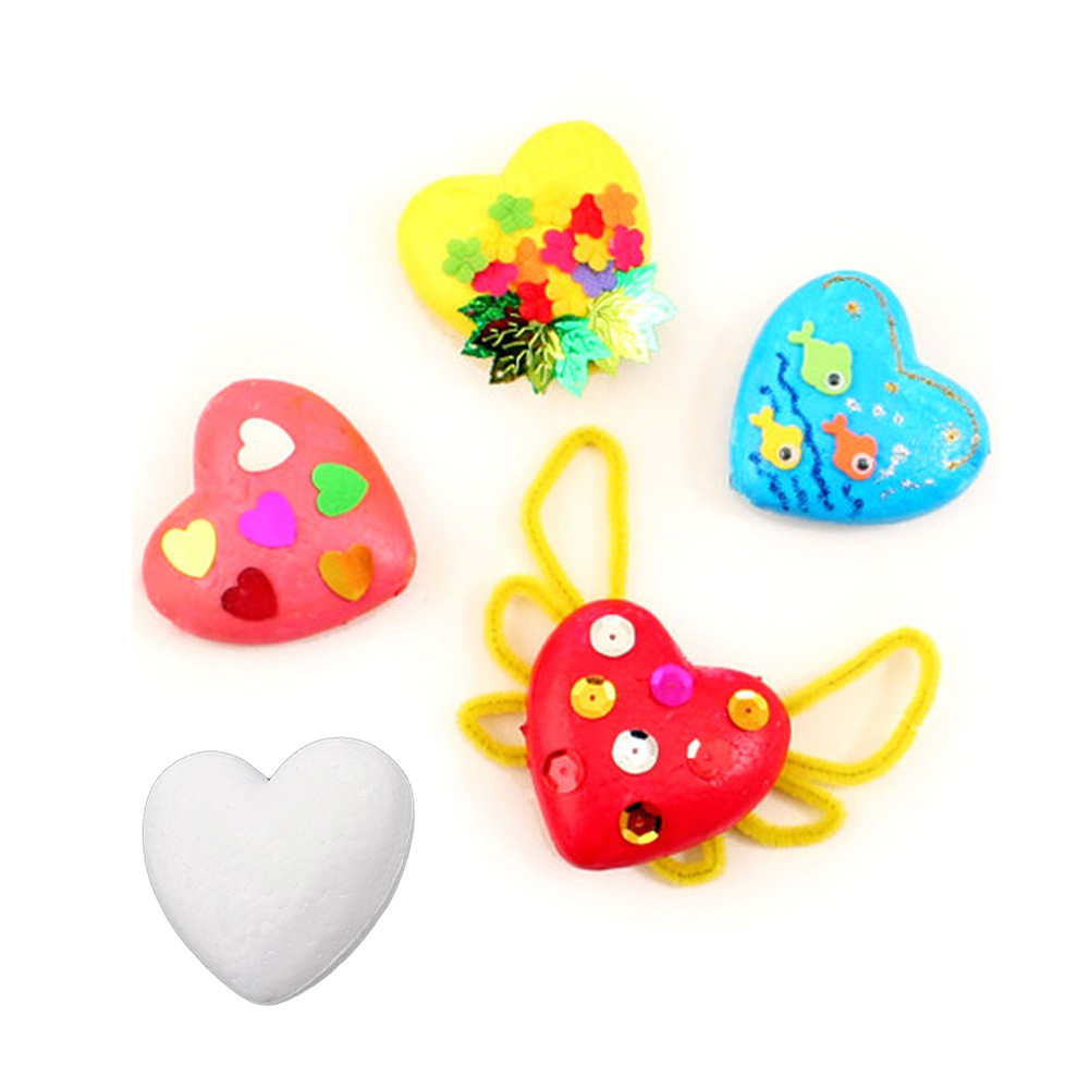 [ONE] Bọt xốp trắng Polystyrene Modeling DIY Craft Hình trái tim Trang trí tiệc