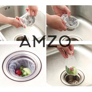 AMZO_COMBO 100 TÚI LỌC RÁC BỒN RỬA CHÉN BÁT, TÚI LƯỚI LỌC RÁC CHẬU RỬA BÁT, BỌC ĐỰNG RÁC BỒN RỬA