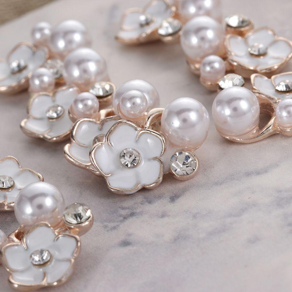 ODAKA 10 Chiếc Nút May Trang Trí Dụng Cụ Nơ Phụ Kiện Quần Áo Hoa DIY