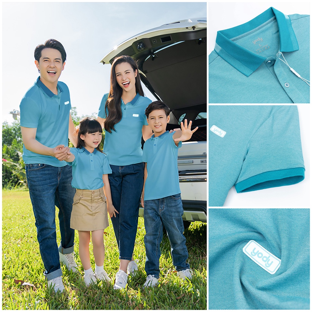 Combo 4 Hoặc 3 Áo Polo Gia Đình Mắt Chim Thương Hiệu Yody Apm3299, Apn3340,  Kid3052 | Shopee Việt Nam