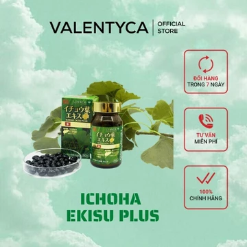 [ CHÍNH HÃNG ] ICHOHA Ekisu Plus Ribeto Nhật Bản - Tăng cường tuần hoàn não, rối loạn tiền đình, phòng đột quỵ, tai biến