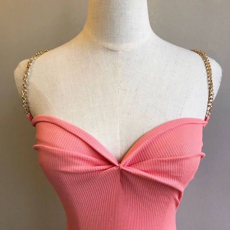 ĐẦM BODY XOẮN NGỰC HAI DÂY XÍCH HOTGIRL THỜI TRANG GIÁ RẺ BAO KHÔNG TRÙNG MẪU( có lót mút ngực)