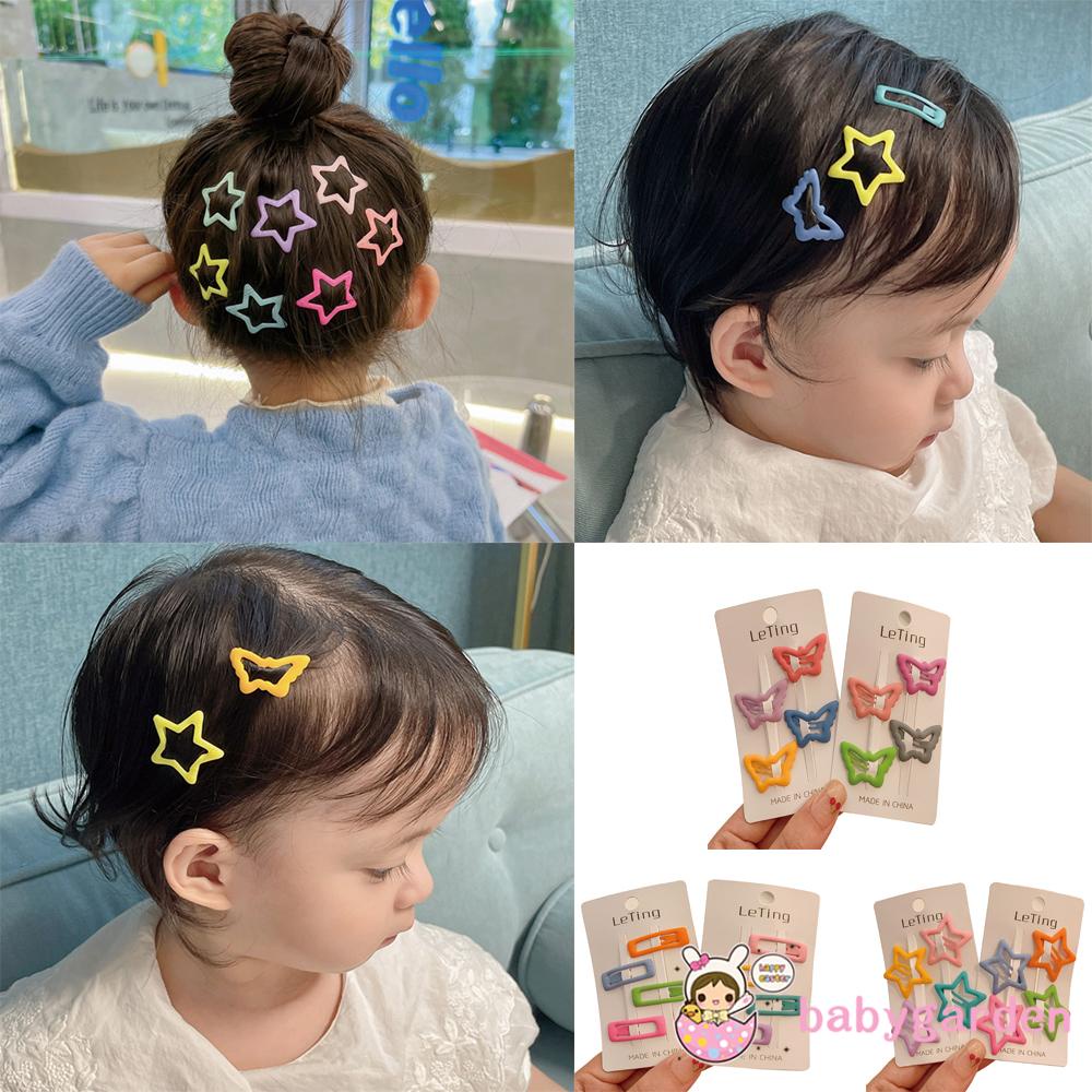 Bộ 8 Kẹp Tóc Nhiều Màu Sắc Kiểu Dáng Công Chúa Dành Cho Bé Gái