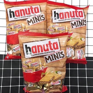 Bánh xốp kẹp socola hạt dẻ Hanuta minis Đức 200g