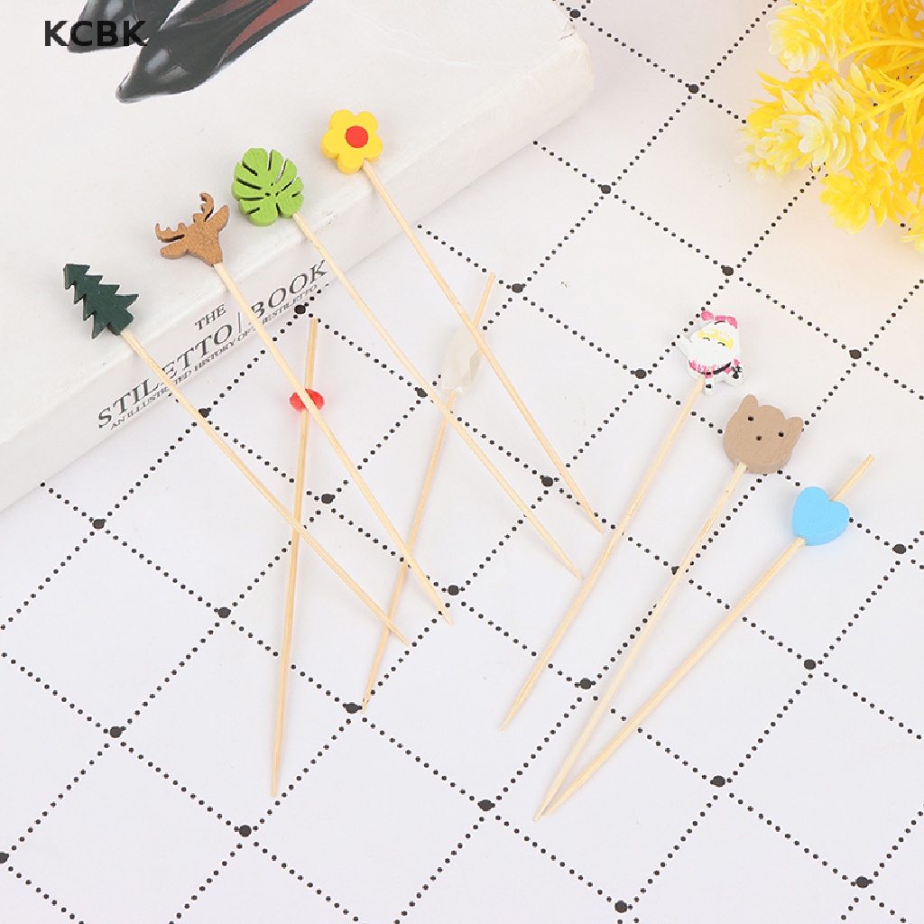 Set 100 Nĩa Tre Ăn Trái Cây Hình Lá Xương Rồng Ngộ Nghĩnh