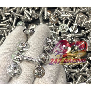 10 ốc Salaya 5li18 Răng NHUYỄN gắn dàn áo xe máy Winner,Sonic,wave....
