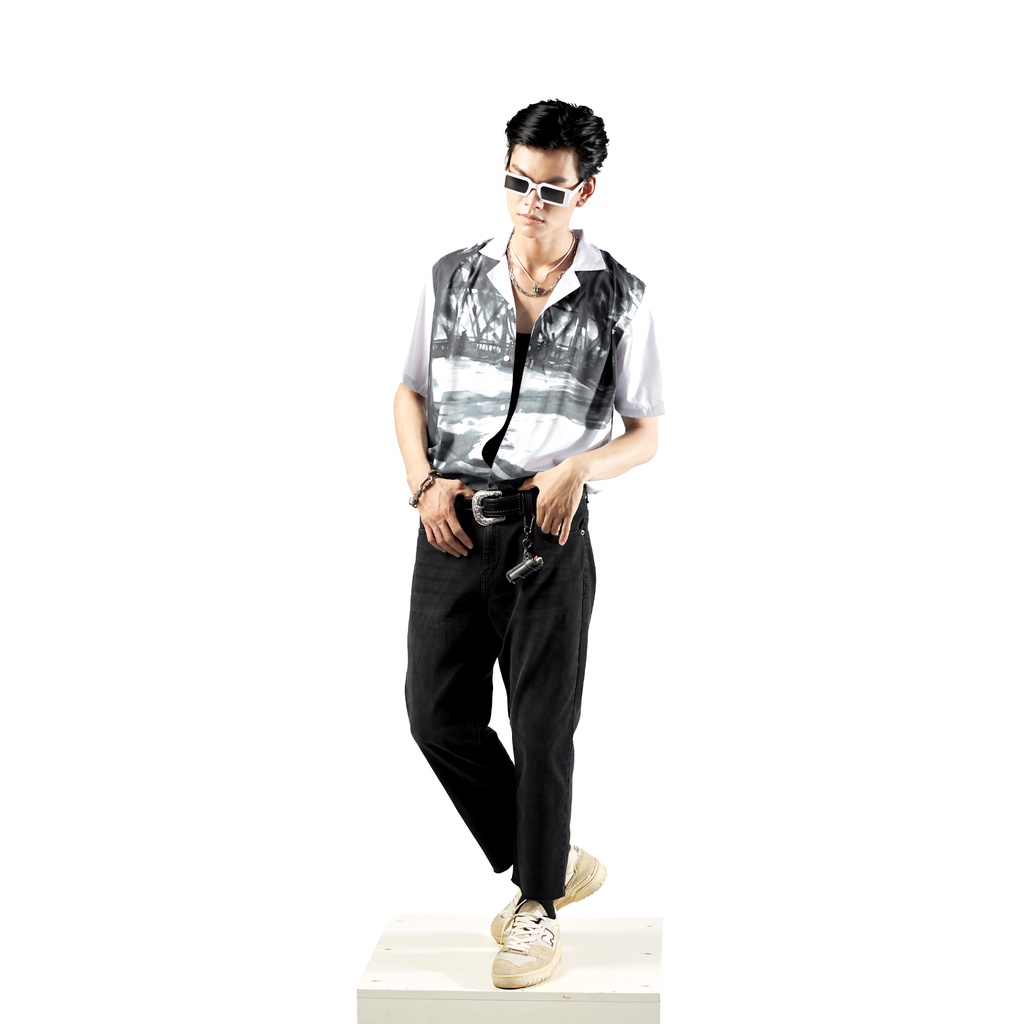 Quần Jeans Nam Snazzy Bò Dáng Ngắn Thoải Mái Co Giãn Tốt Bền Màu Form Trẻ Trung Crop Grey | BigBuy360 - bigbuy360.vn