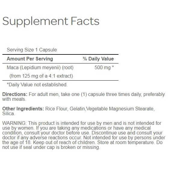 Ảnh Viên uống tăng cường sinh lực Puritan's Pride: Maca Exotic Herb 60 viên 2