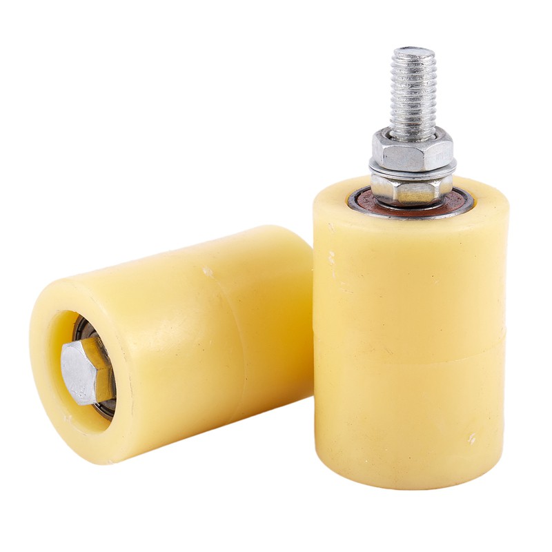 2 Chiếc 50X70Mm Thép PP Con Lăn Phẳng Vòng Bi Hướng Dẫn Bánh Xe 6201 M12 Vít Cho Cửa Điện Cửa Trượt Cổng