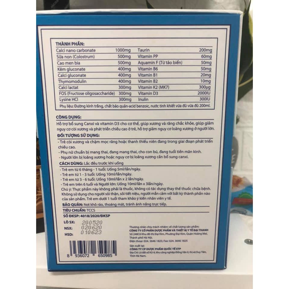 CalciNano Colostrum Hỗ trợ bổ sung canxi phát triển chiều cao