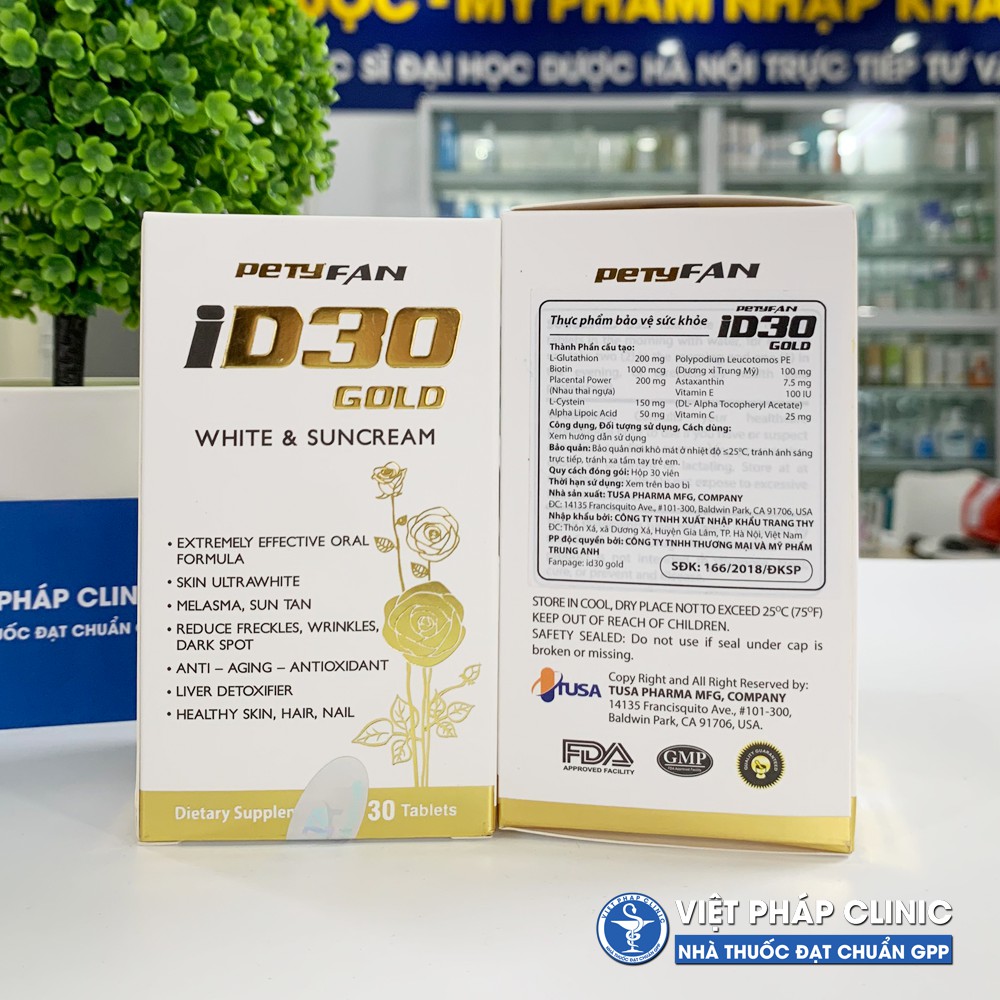 ID30 VIÊN UỐNG TRẮNG DA, CHỐNG NẮNG | Shopee Việt Nam