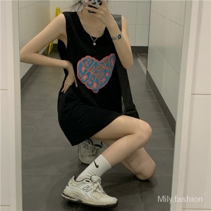 Milyfashion Mới In Áo Vest Phong Cách Hàn Quốc Áo Khoác Ngoài Rời Phù Hợp Với Áo Vest Không Tay T M9x0