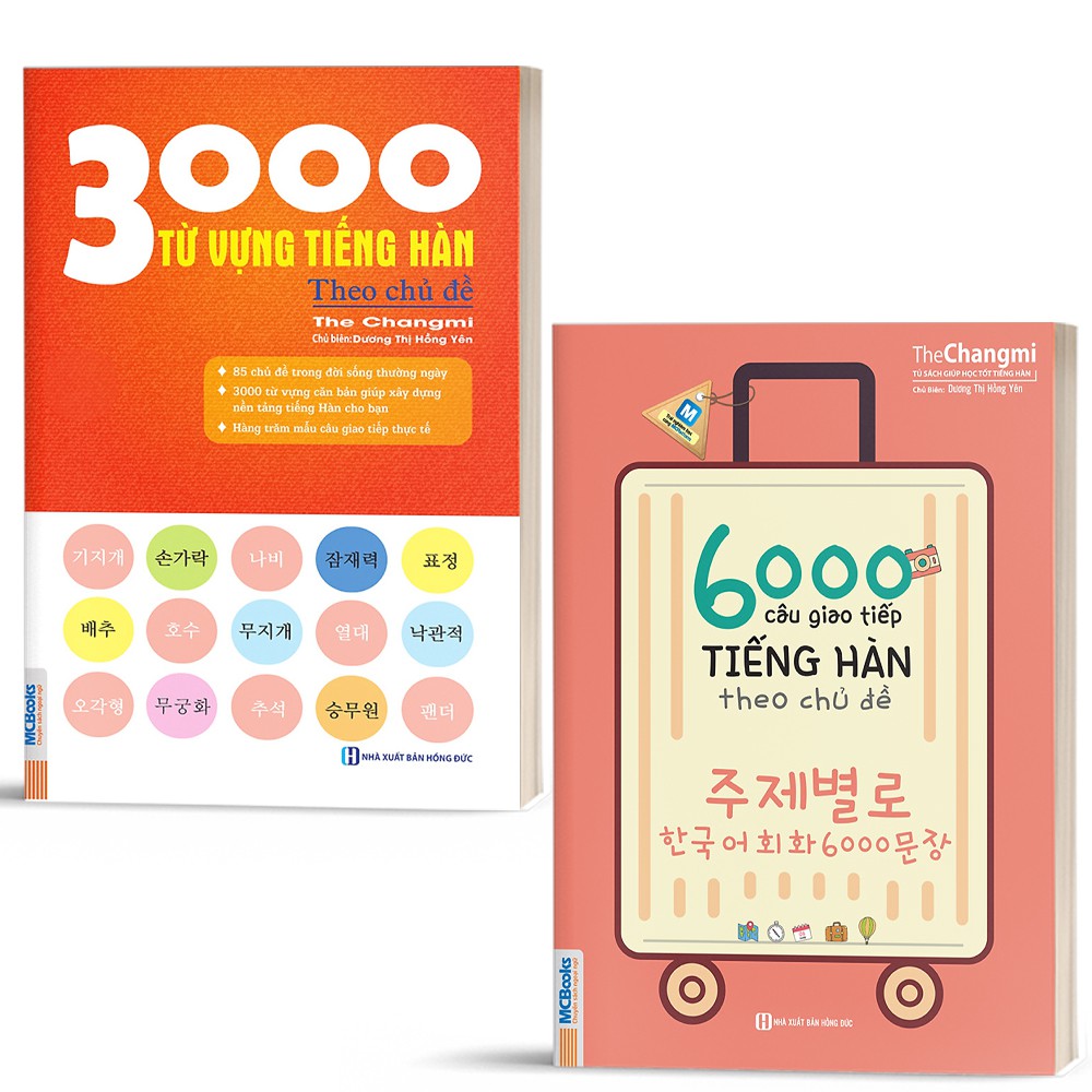 Sách - Combo 6000 Câu Giao Tiếp Tiếng Hàn Theo Chủ Đề và 3000 Từ vựng tiếng Hàn theo chủ đề - Học kèm App online
