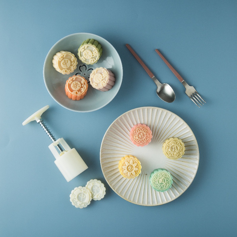 Khuôn ép bánh trung thu chống dính 2025, dùng cho đậu mung, gia đình, Quảng Đông, 50g–125g