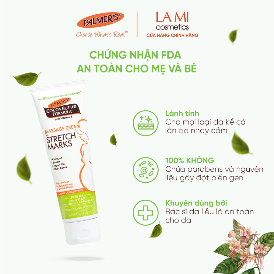 Ảnh Kem giảm rạn da cho mẹ bầu chính hãng Palmer's 125g 1