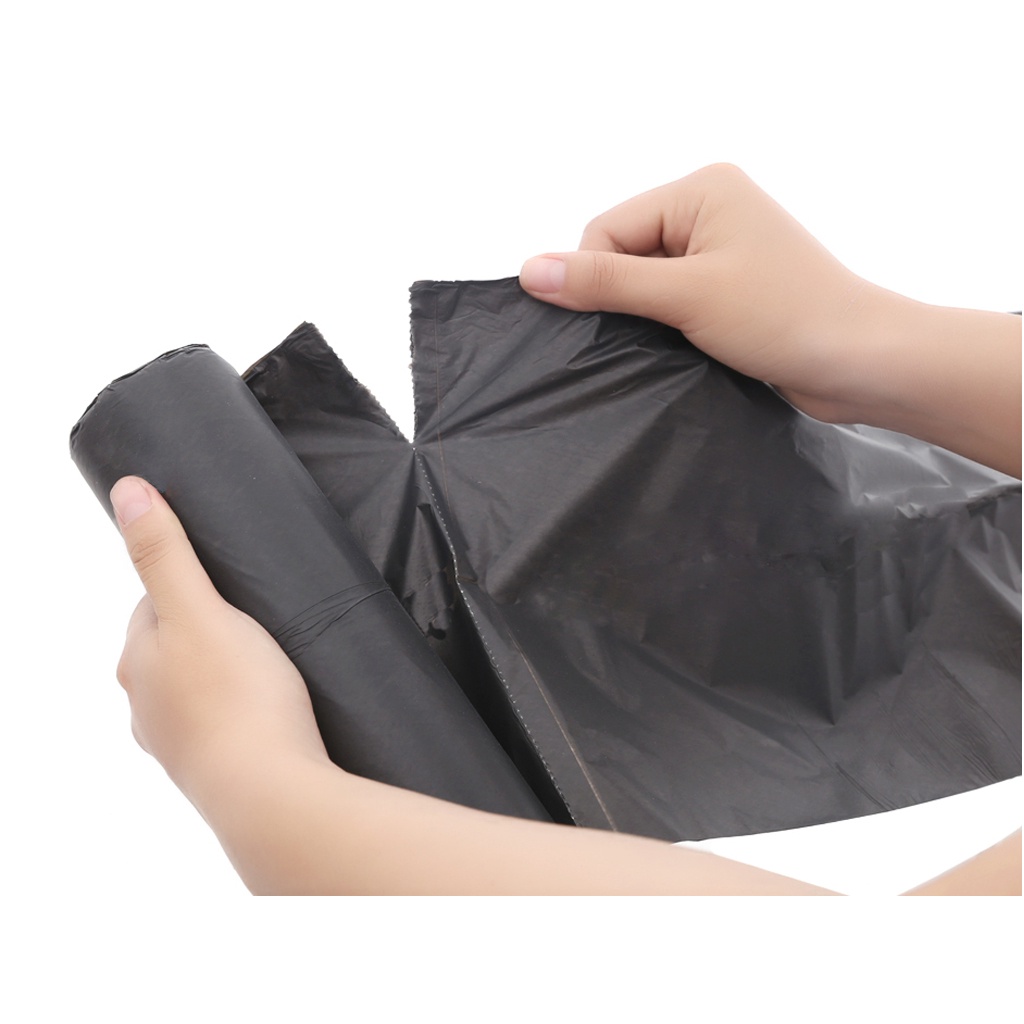 3 Cuộn túi đựng rác tự hủy sinh học AMIZIN Túi đựng rác đen cuộn đựng được 10kg
