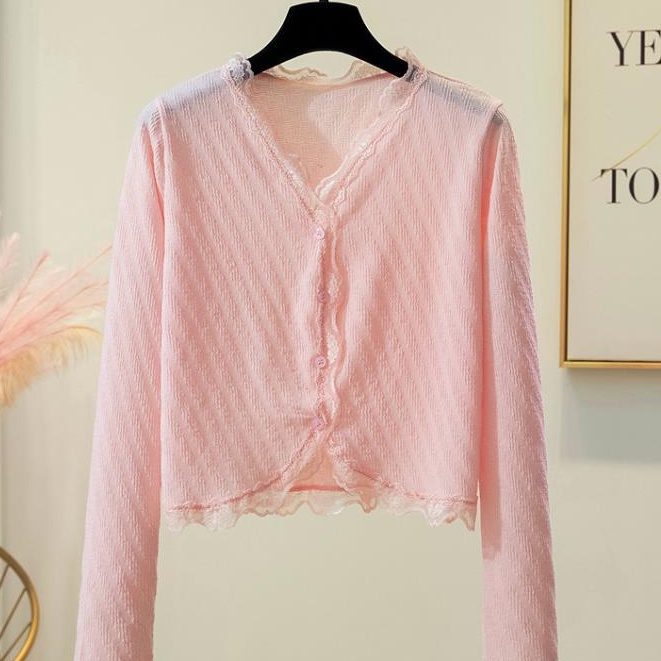 Áo Khoác Cardigan Ren Mỏng Tay Dài Chống Nắng Thời Trang Mùa Hè Cho Nữ