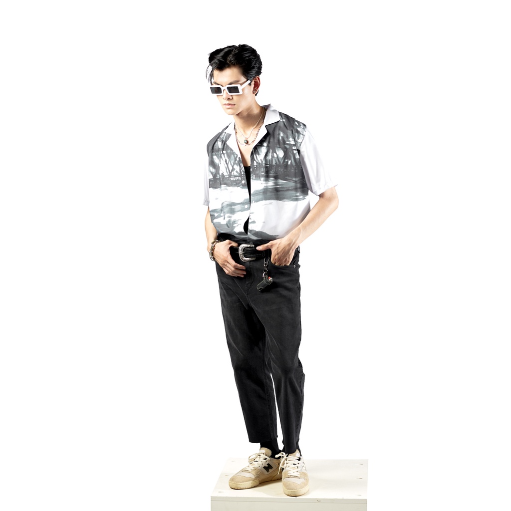 Quần Jeans Nam Snazzy Bò Dáng Ngắn Thoải Mái Co Giãn Tốt Bền Màu Form Trẻ Trung Crop Grey | BigBuy360 - bigbuy360.vn